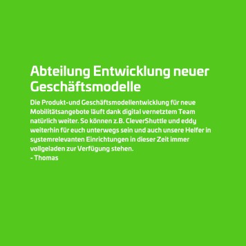 Homeoffice - Entwicklung neuer Geschäftsmodelle - Statement