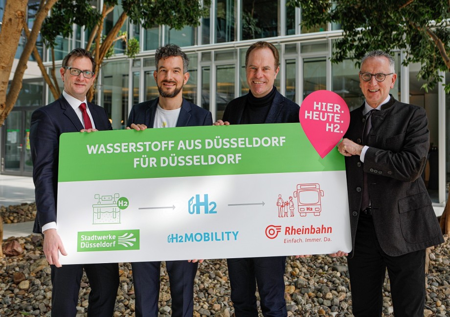 Wasserstoff-Kooperation zwischen der Rheinbahn und der Stadtwerke Düsseldorf