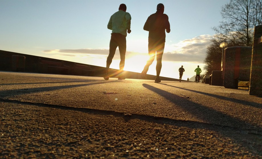 Jogger am Rhein