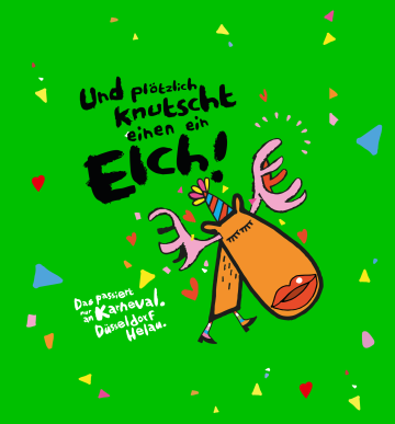Karnevalsmotiv "Elch" der Stadtwerke Düsseldorf