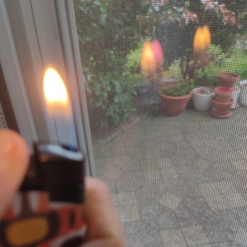 Feuerzeug/Kerzen-Test