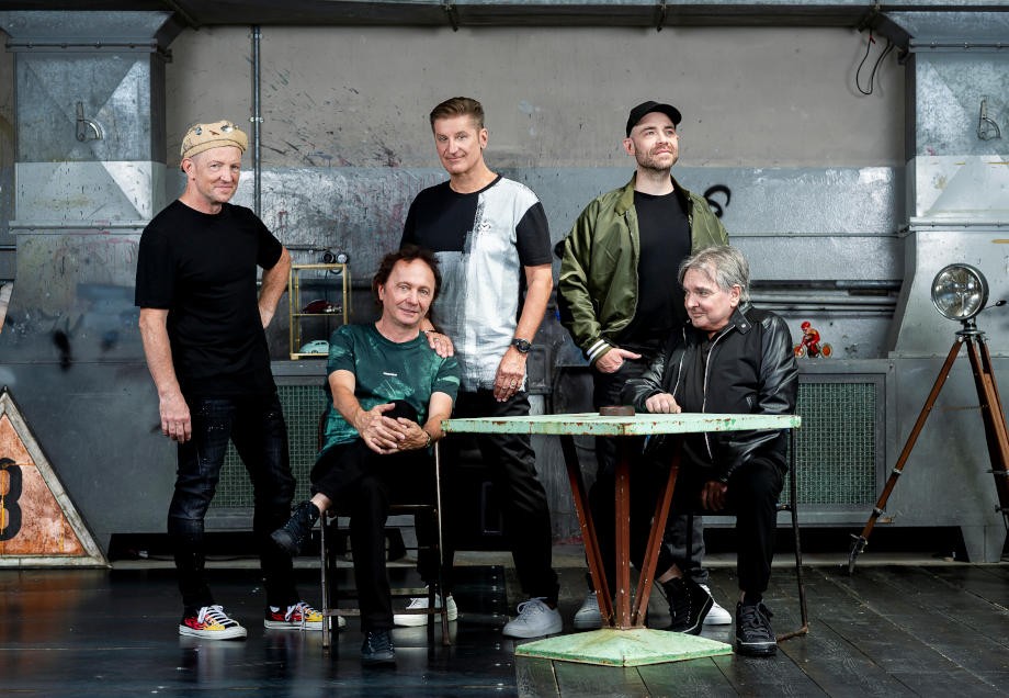 Die Band PUR mit Joe Crawford, Hartmut Engler, Frank Dapper, Rudi Buttas und Ingo Reidl.