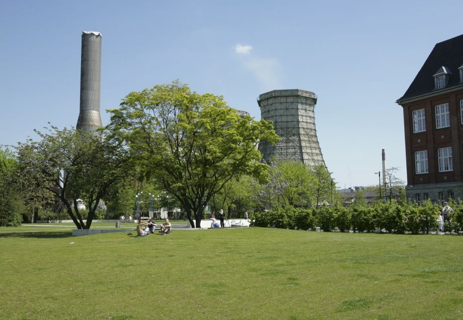 Aufnahme des Stadtwerke-Parks in Düsseldorf-Flingern