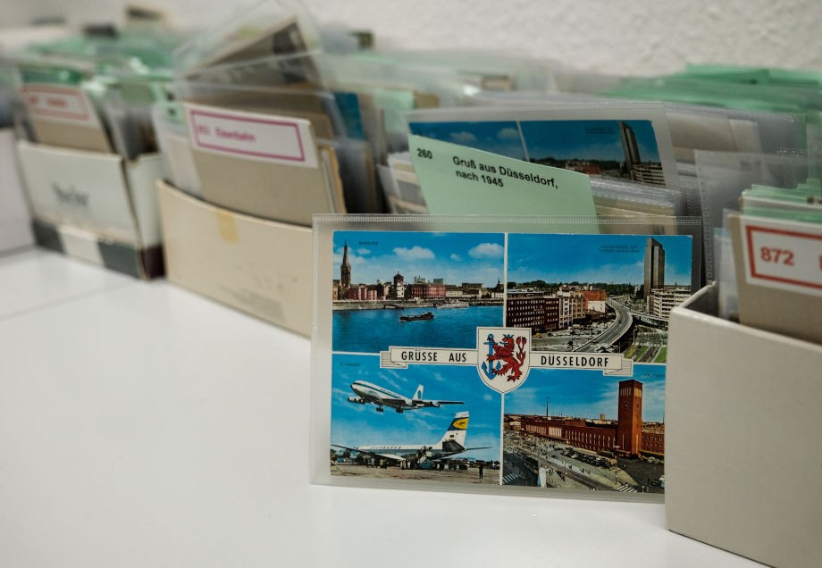 Alte Postkarte von Düsseldorf aus dem Bestand des Stadtarchivs.
