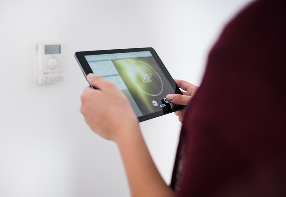 Smart-Home-App auf Tablet