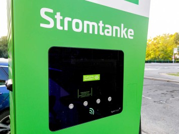 Eine Stromtankstelle der Stadtwerke Düsseldorf