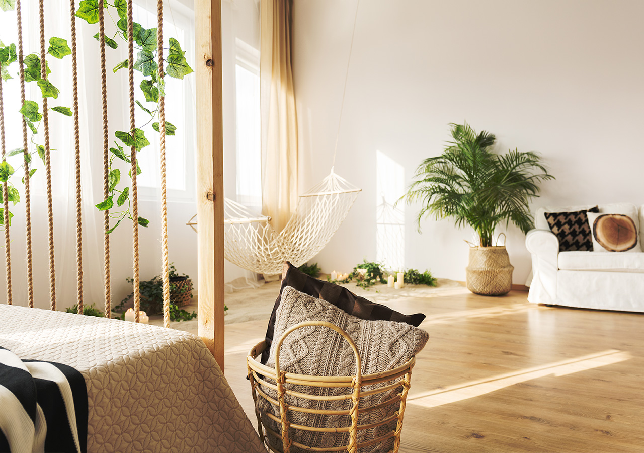Viele Elemente aus der Natur und ein reduziertes Interieur sorgen schnell für mehr Harmonie und gute Laune. 