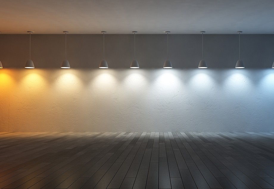 Lampen zeigen das gesamte Wärmespektrum von Licht.